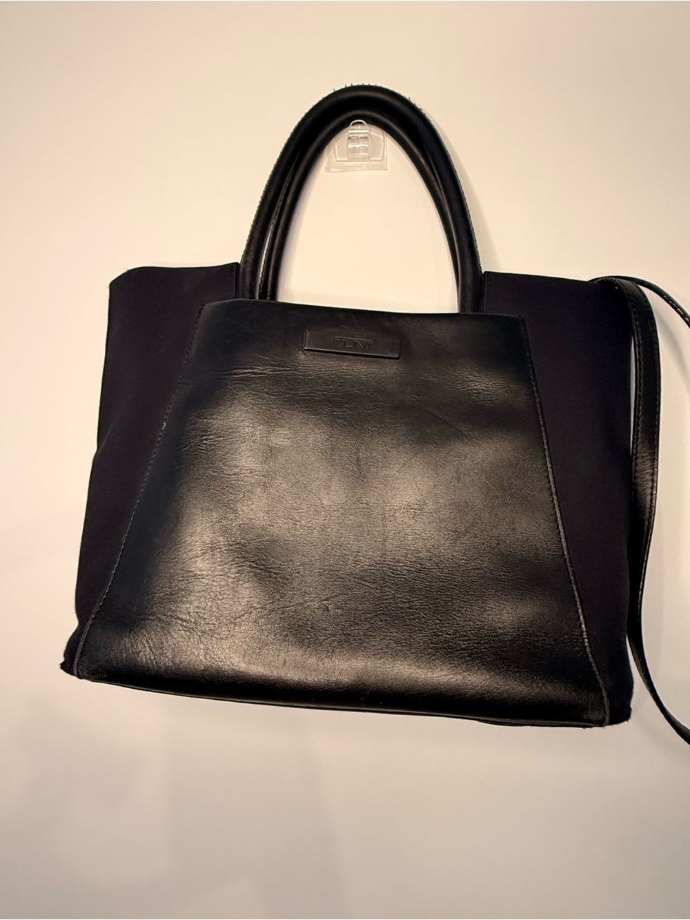 Tumi Black Leather & Neoprene Everyday Carryall Tote - Picture 7 of 8